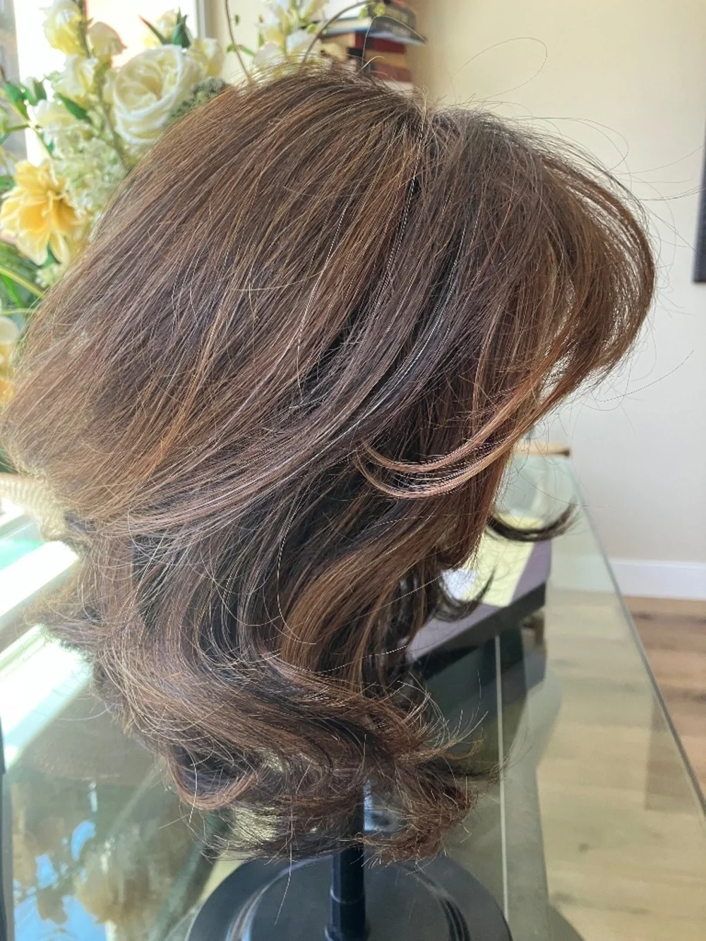 Raquel Welch Brown Highlighted Wig
